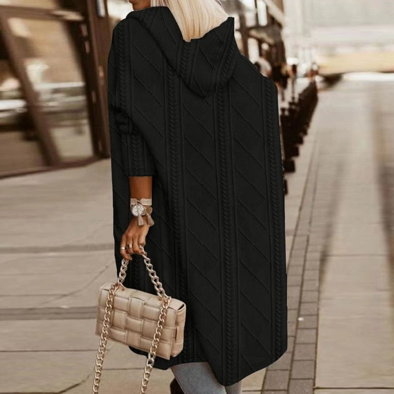 Stilla | Forlænget Hætte-Cardigan