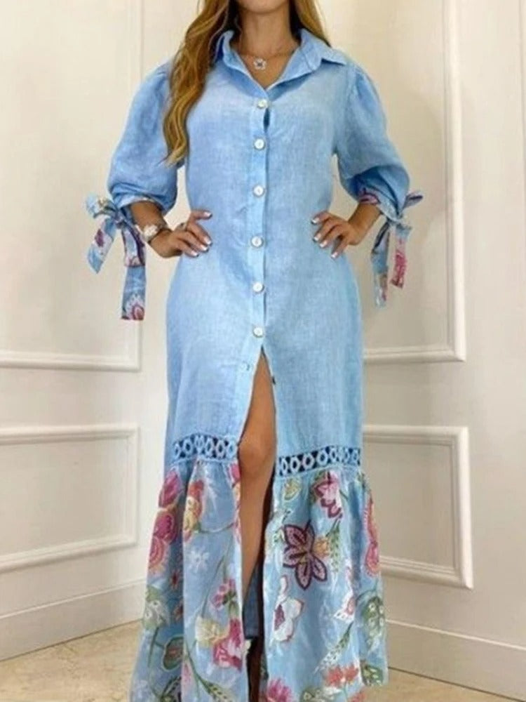 Stilla | Elegante Sommerkjole Med Lanterneærmer