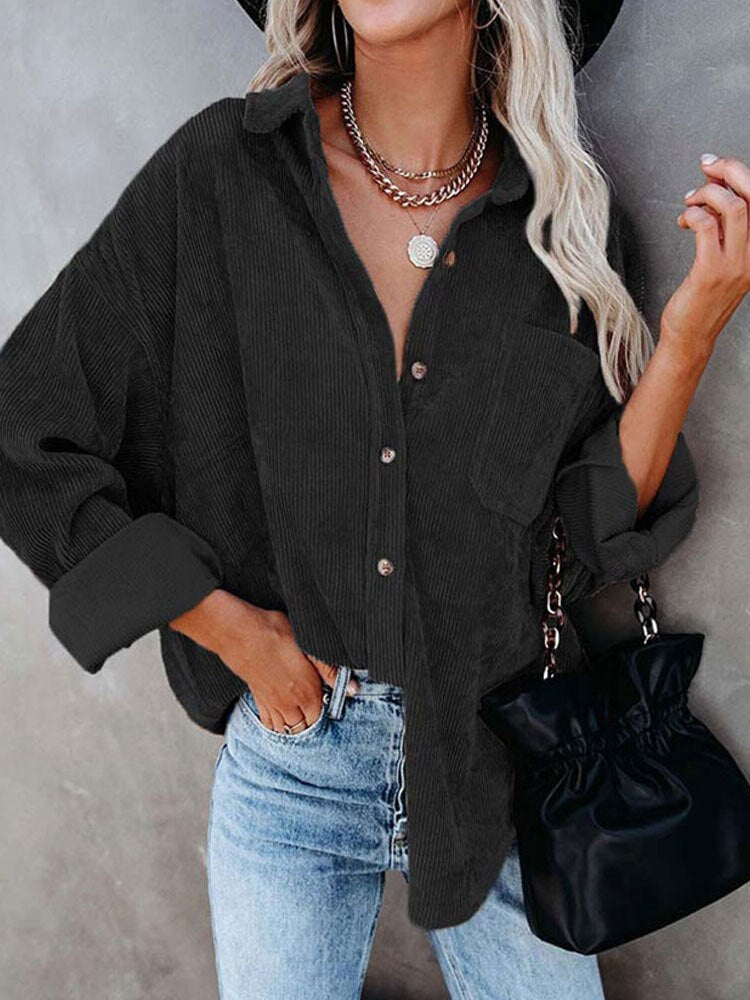 Stilla | Blouse Rib Velvet Bluse