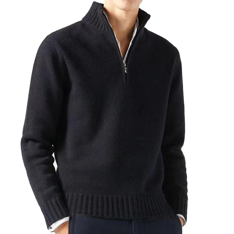 Stilla | Sweater med høj krave og lynlås