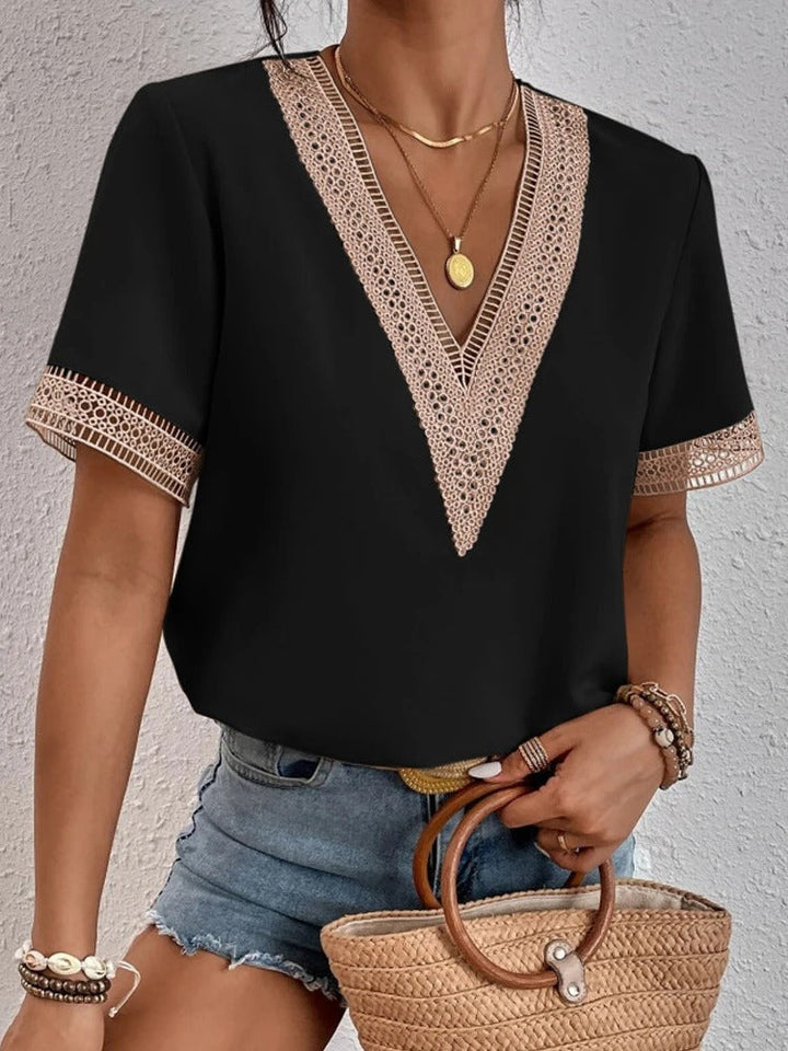 Stilla | Spidsbluse Med V-udskæring Stil