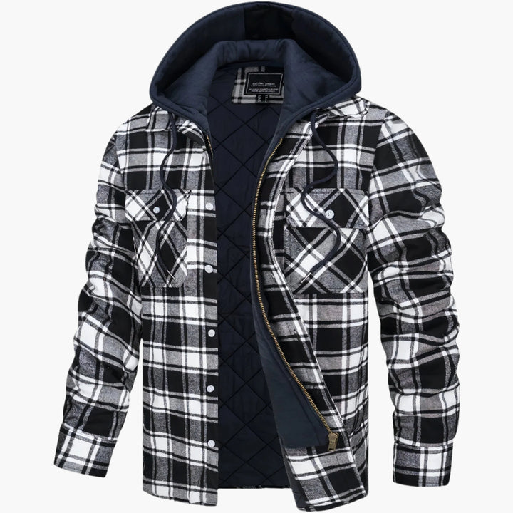 Stilla | Vinter Flanneljakke med Hætte - Fashionabel, Foret Fritidsfrakke til Efterår & Vinter