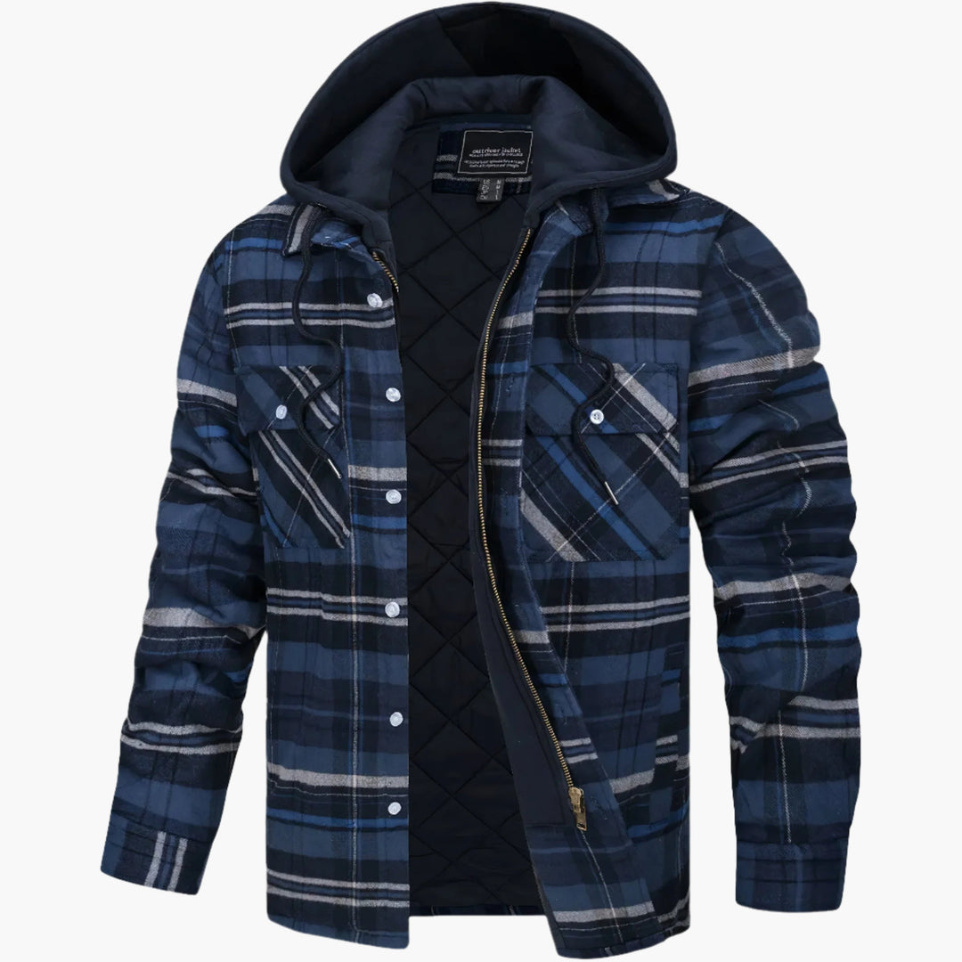 Stilla | Vinter Flanneljakke med Hætte - Fashionabel, Foret Fritidsfrakke til Efterår & Vinter