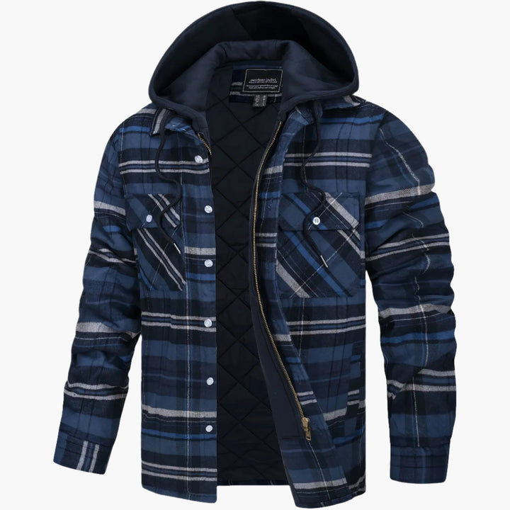 Stilla | Vinter Flanneljakke med Hætte - Fashionabel, Foret Fritidsfrakke til Efterår & Vinter