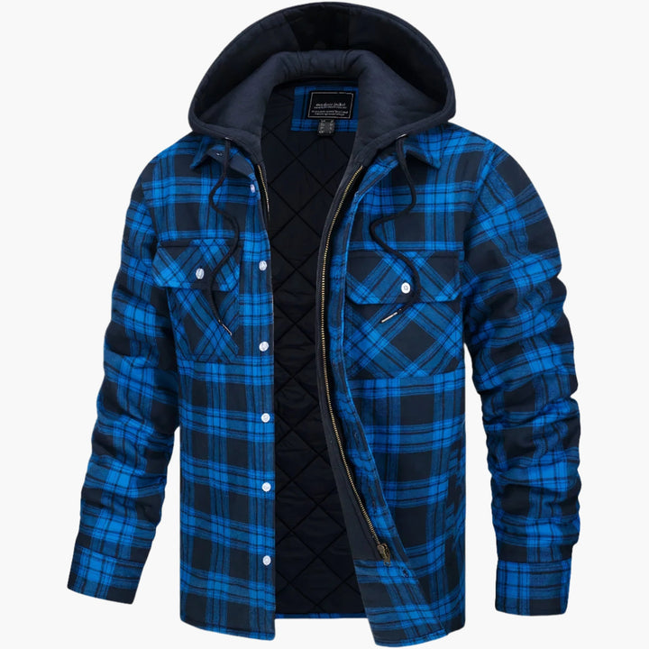 Stilla | Vinter Flanneljakke med Hætte - Fashionabel, Foret Fritidsfrakke til Efterår & Vinter