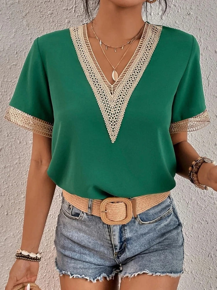 Stilla | Spidsbluse Med V-udskæring Stil