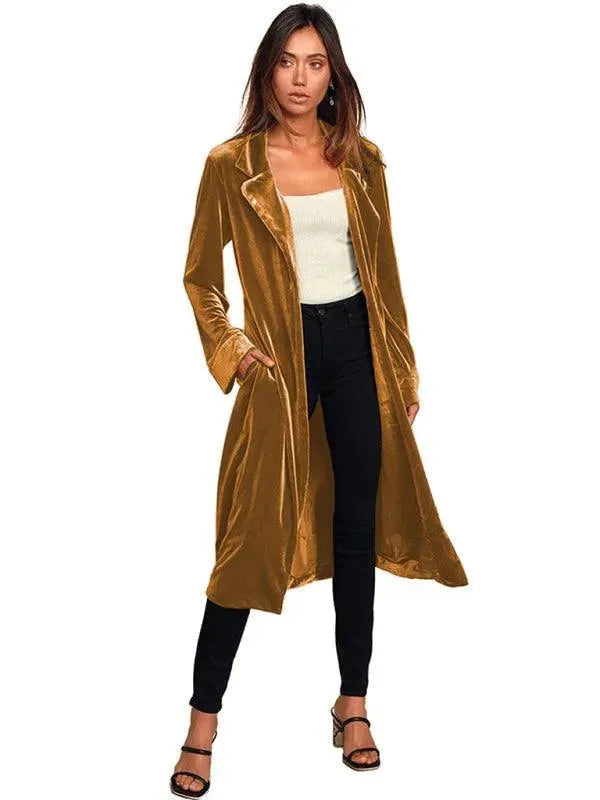 Stilla | Velour Lang Blazer Dame Frakke