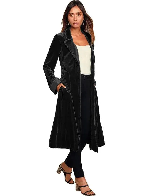 Stilla | Velour Lang Blazer Dame Frakke
