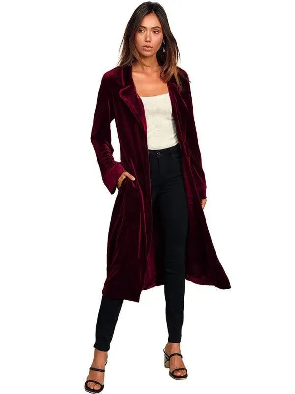 Stilla | Velour Lang Blazer Dame Frakke