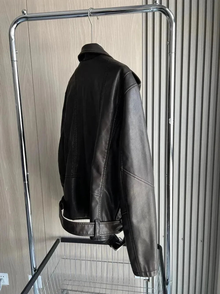 Stilla | Vintage Herre Læder Bikerjakke