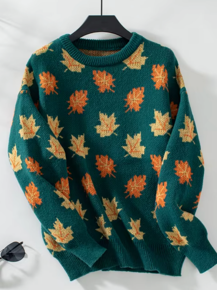 Stilla | Pullover med ahornbladmønster
