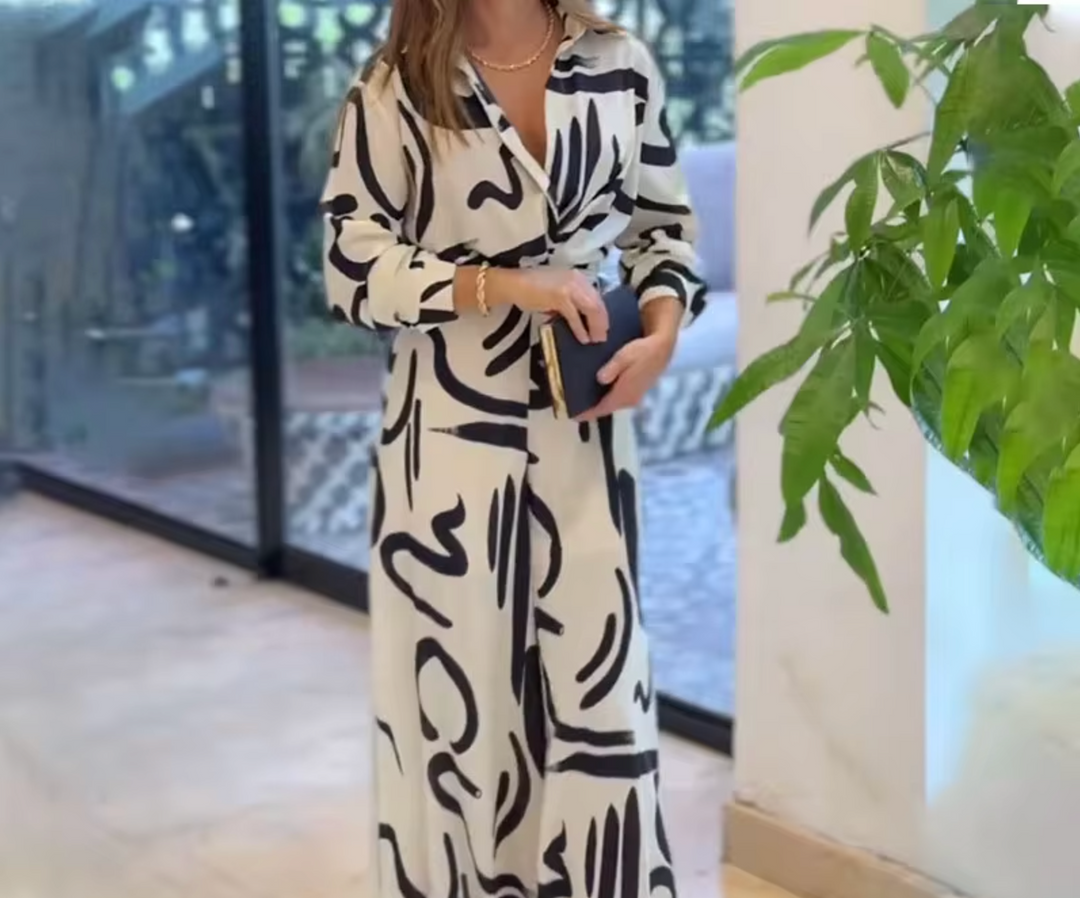 Stilla | Kombineret bredde trykt jumpsuit