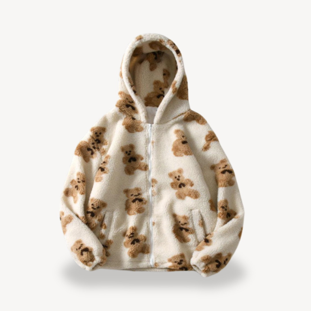 Stilla | Teddy Bear mønster hoodie til kvinder