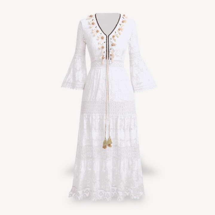 Stilla | Kvinders Blonde Maxi Kjole Boho Chic