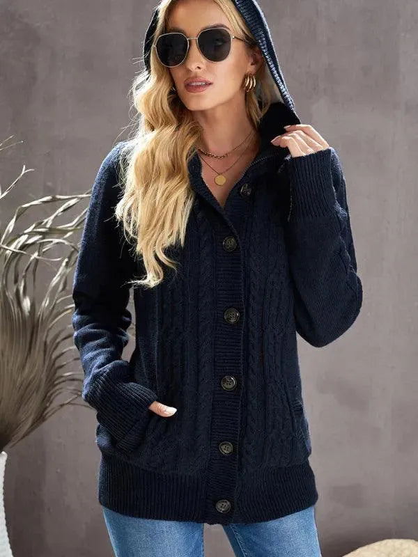 Stilla | Løs HætteStrikjakke Pullover