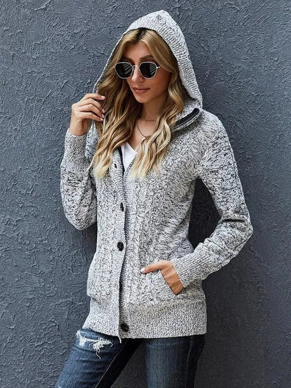 Stilla | Løs HætteStrikjakke Pullover