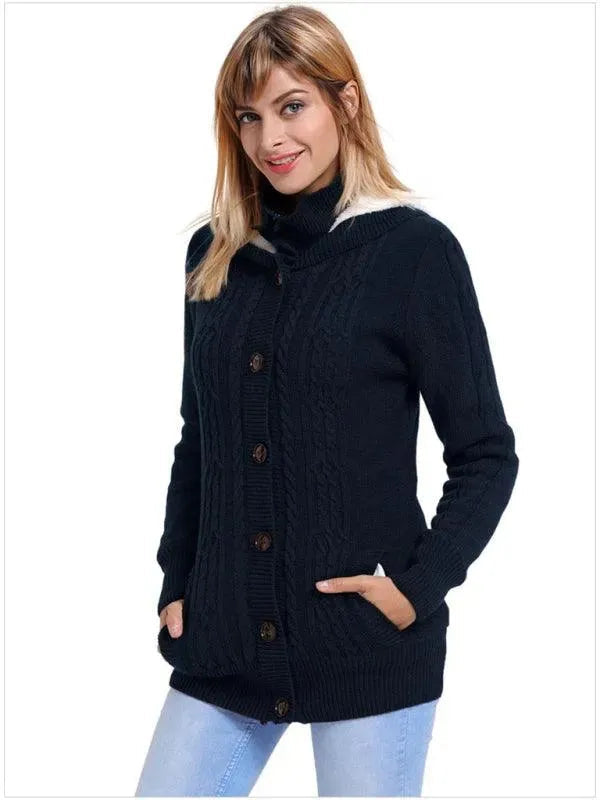 Stilla | Løs HætteStrikjakke Pullover