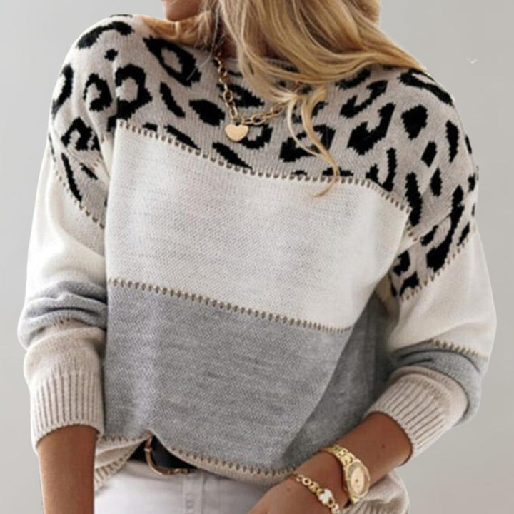 Stilla | Varm Panthertryk Damepullover