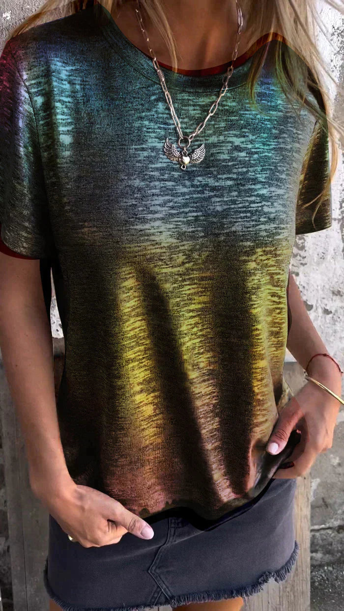 Stilla | Varmeprægning T-shirt Med Korte Ærmer