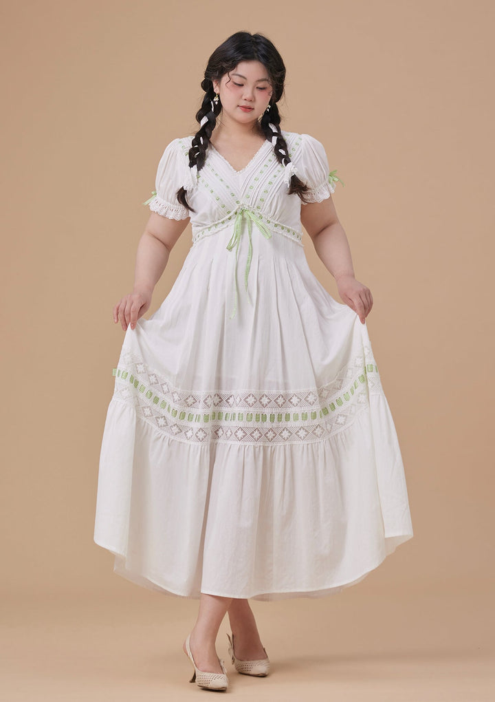 Stilla | Plus Green Apple Paradise Kjole