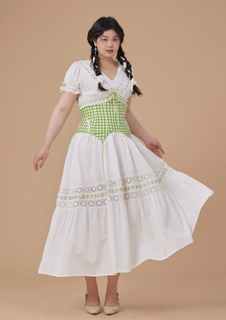 Stilla | Plus Green Apple Paradise Kjole
