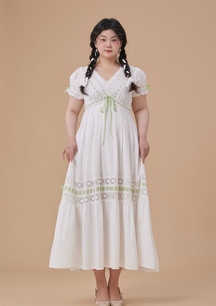 Stilla | Plus Green Apple Paradise Kjole