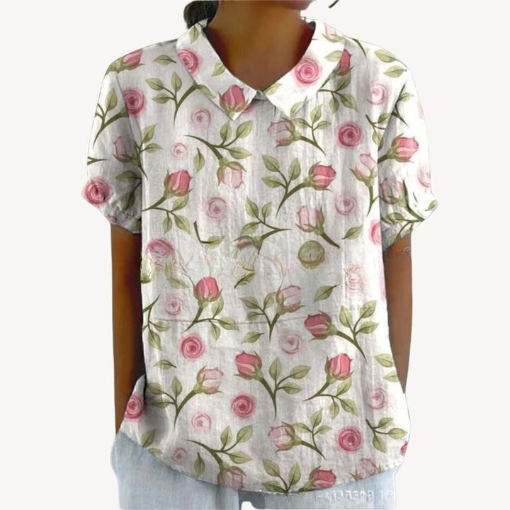 Stilla | Blomstret Print Knappen up Skjorte Kvinder