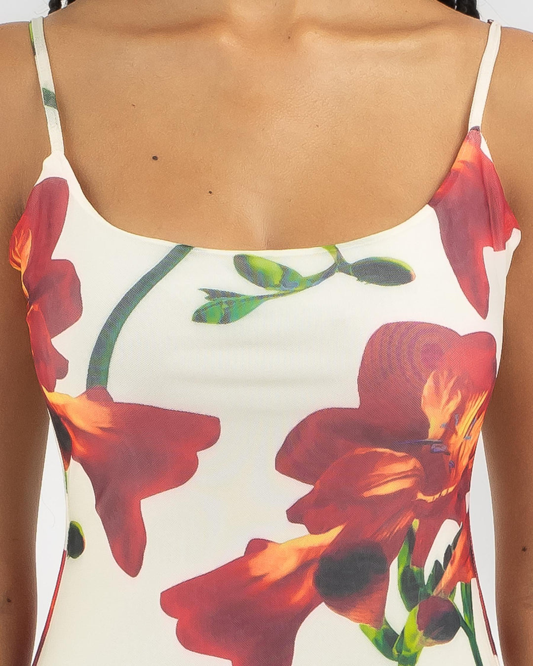Stilla | Blomsterprint Maxikjole Hvid