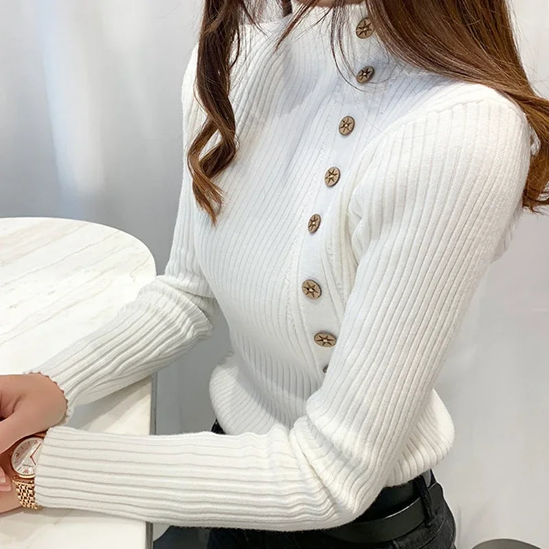 Stilla | Elegant Pullover Med Rullekrave Af Strik Til Damer