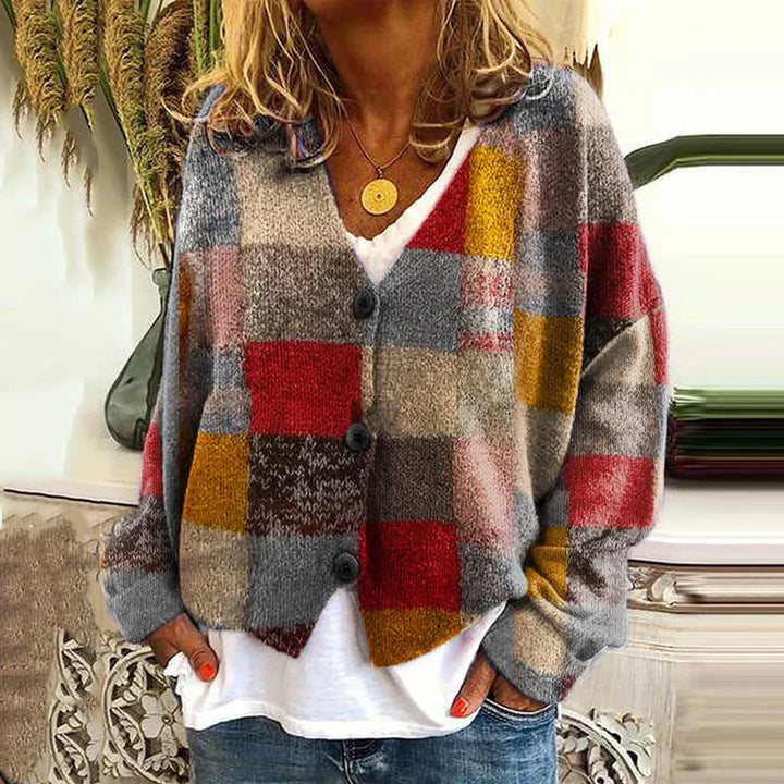 Stilla | Magnifique Strikcardigan med Print