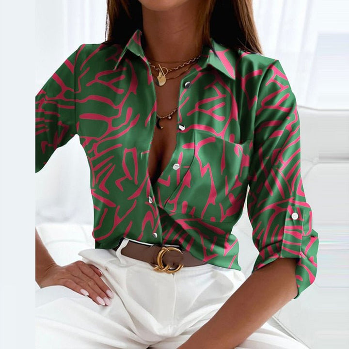 Stilla | Bluse Med Omklappet Krave