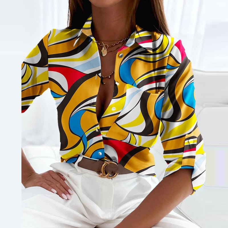 Stilla | Bluse Med Omklappet Krave