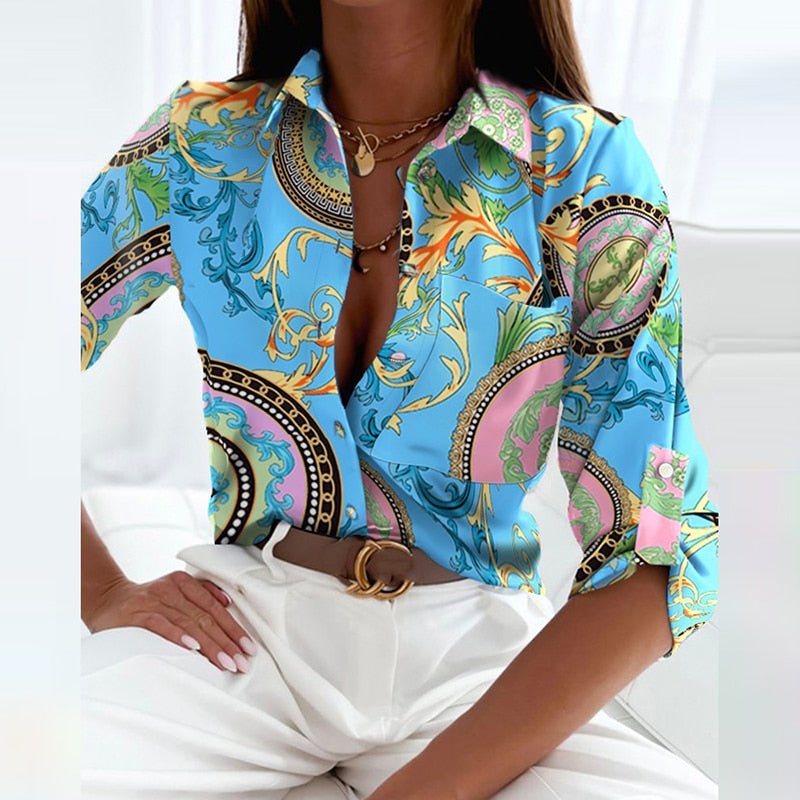 Stilla | Bluse Med Omklappet Krave