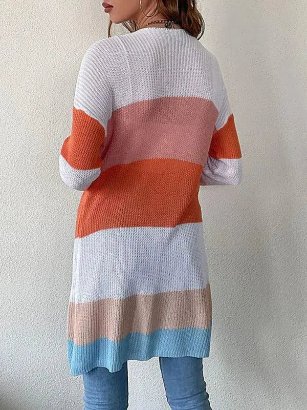 Stilla | Fritid Blok Stribet Strikjakke Pullover