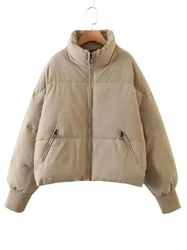 Stilla | Kvinder Casual Stående Krave Pufferjakke