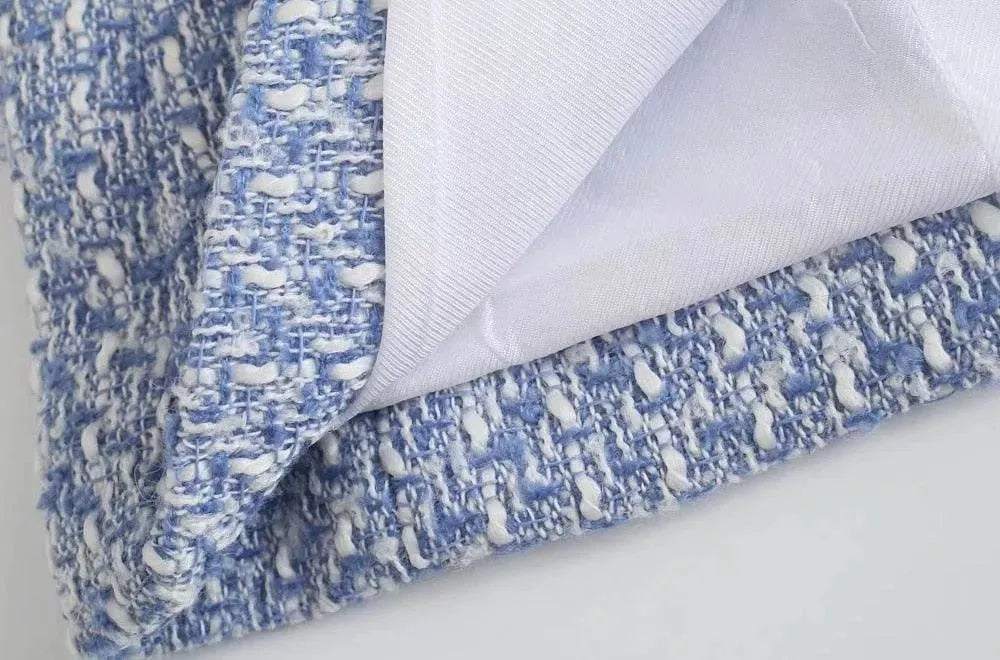 Stilla | Dame Dobbeltknappet Tweed Blazer