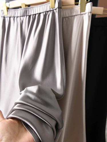 Stilla | Kvindernes 2 7xl Satin Mode Designer A-Line Midi Nederdele (plus Størrelse)