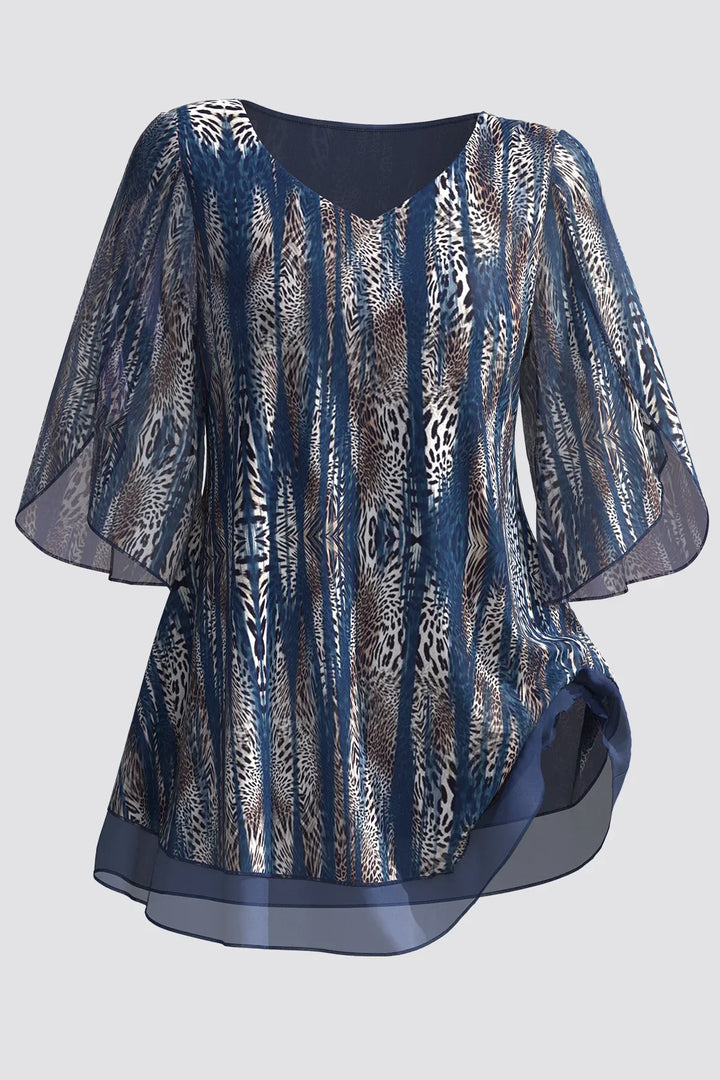 Stilla | Kvinders 3 5xl Mode Designer Toppe Bluse T-Shirts (plus Størrelse)