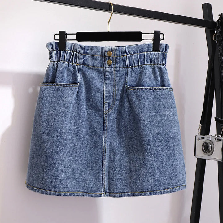 Stilla | Kvinders 3 7xl Fashion Designer Denim Mini Nederdele (plus Størrelse)