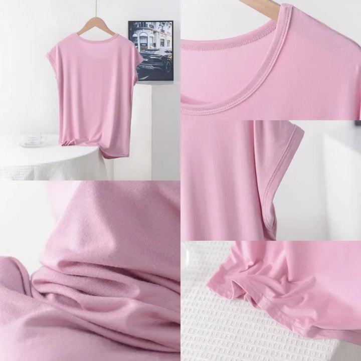 Stilla | Kvinders 3 8xl Modal Mode Designer Bluser T-Shirts (plus Størrelse)