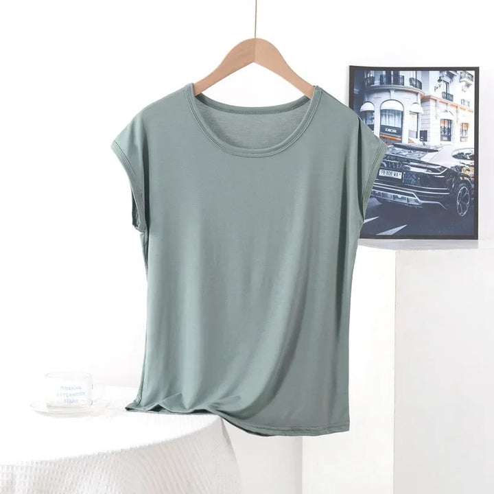 Stilla | Kvinders 3 8xl Modal Mode Designer Bluser T-Shirts (plus Størrelse)