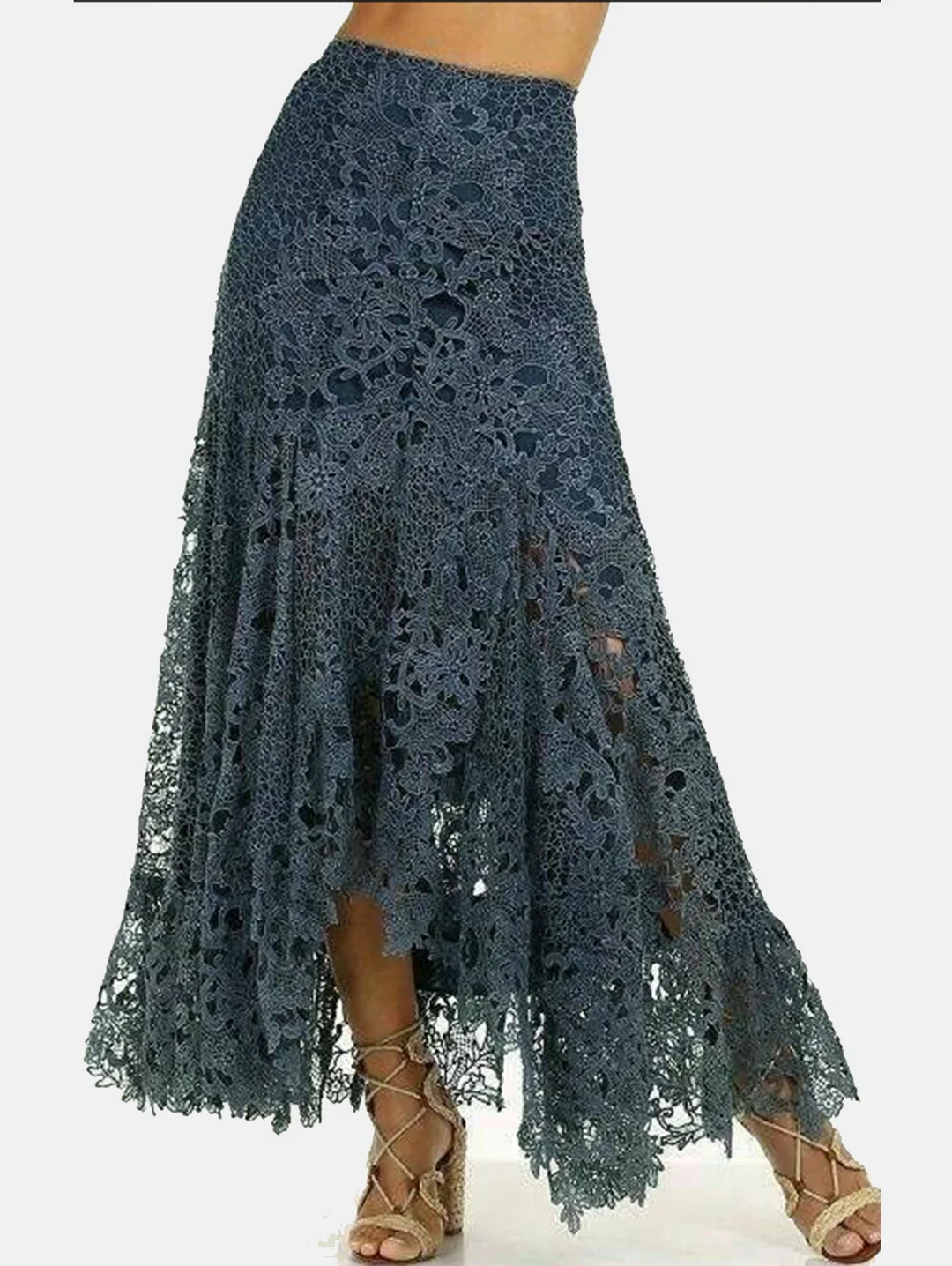 Stilla | Kvindernes Asymmetrisk Blonde Mode Designer Nederdele (lang)