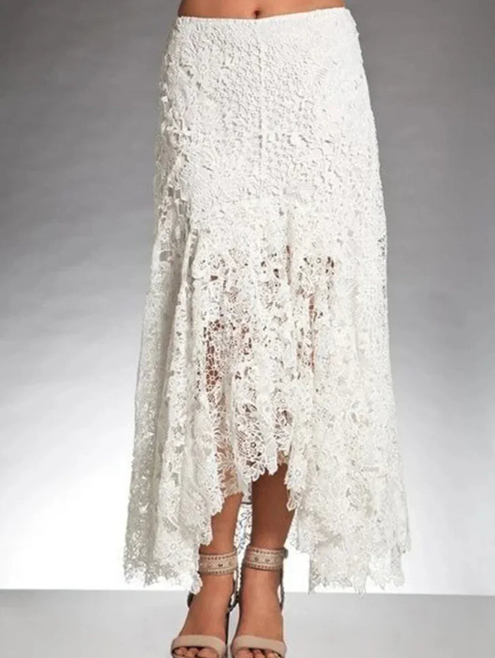 Stilla | Kvindernes Asymmetrisk Blonde Mode Designer Nederdele (lang)