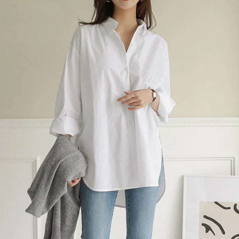 Stilla | Kvinders Asymmetrisk Skjorte Mode Designer 4 8xl Langærmede Toppe (plus Størrelse)