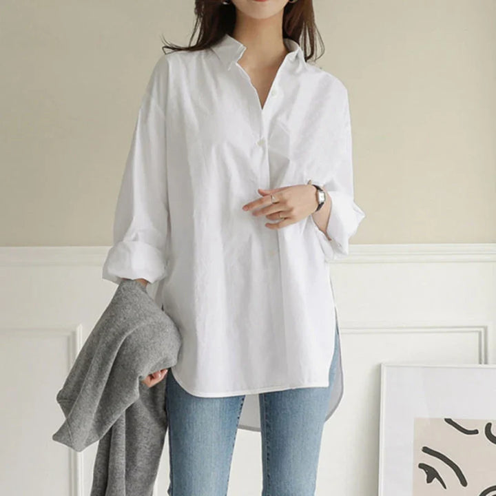 Stilla | Kvinders Asymmetrisk Skjorte Mode Designer 4 8xl Langærmede Toppe (plus Størrelse)