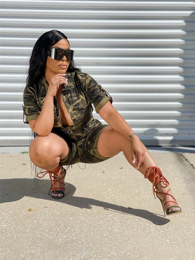 Stilla | Kvinders Camo Fashion Designer 2 5xl Rompere (store Størrelser)