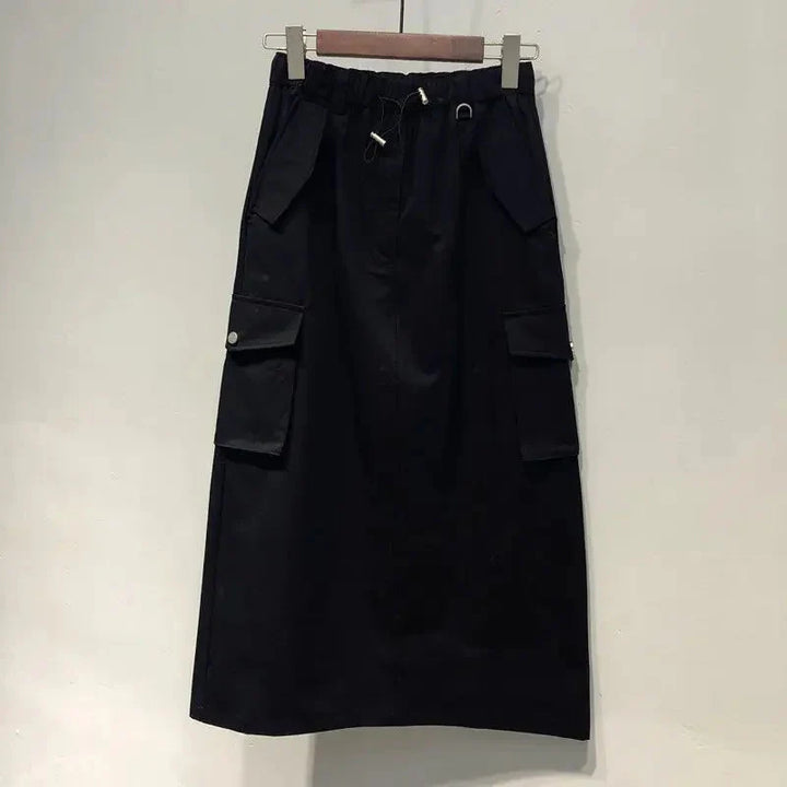 Stilla | Kvindernes Cargo Mode Designer 2 5xl Midi Nederdele (plus Størrelse)