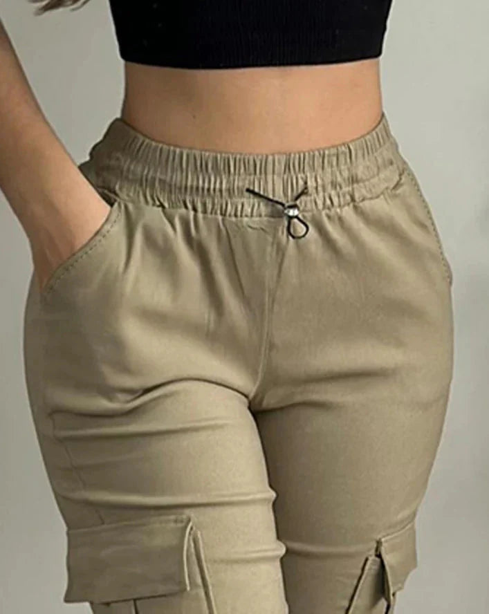 Stilla | Kvinders Cargo Mode Drawstring Designer Mode 3/4 Bukser