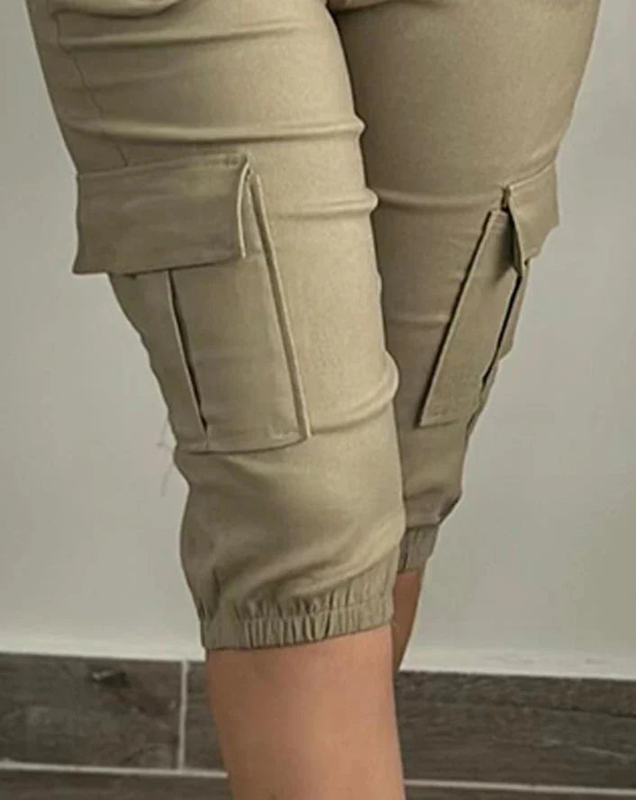 Stilla | Kvinders Cargo Mode Drawstring Designer Mode 3/4 Bukser