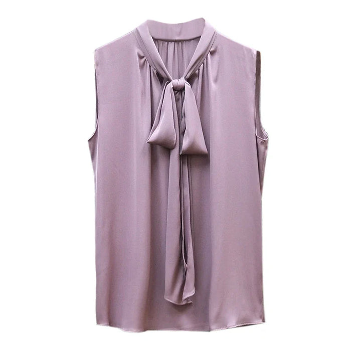Stilla | Kvindernes Chiffon Sløjfe Mode Designer S 7xl Toppe Singletter (plus Størrelse)